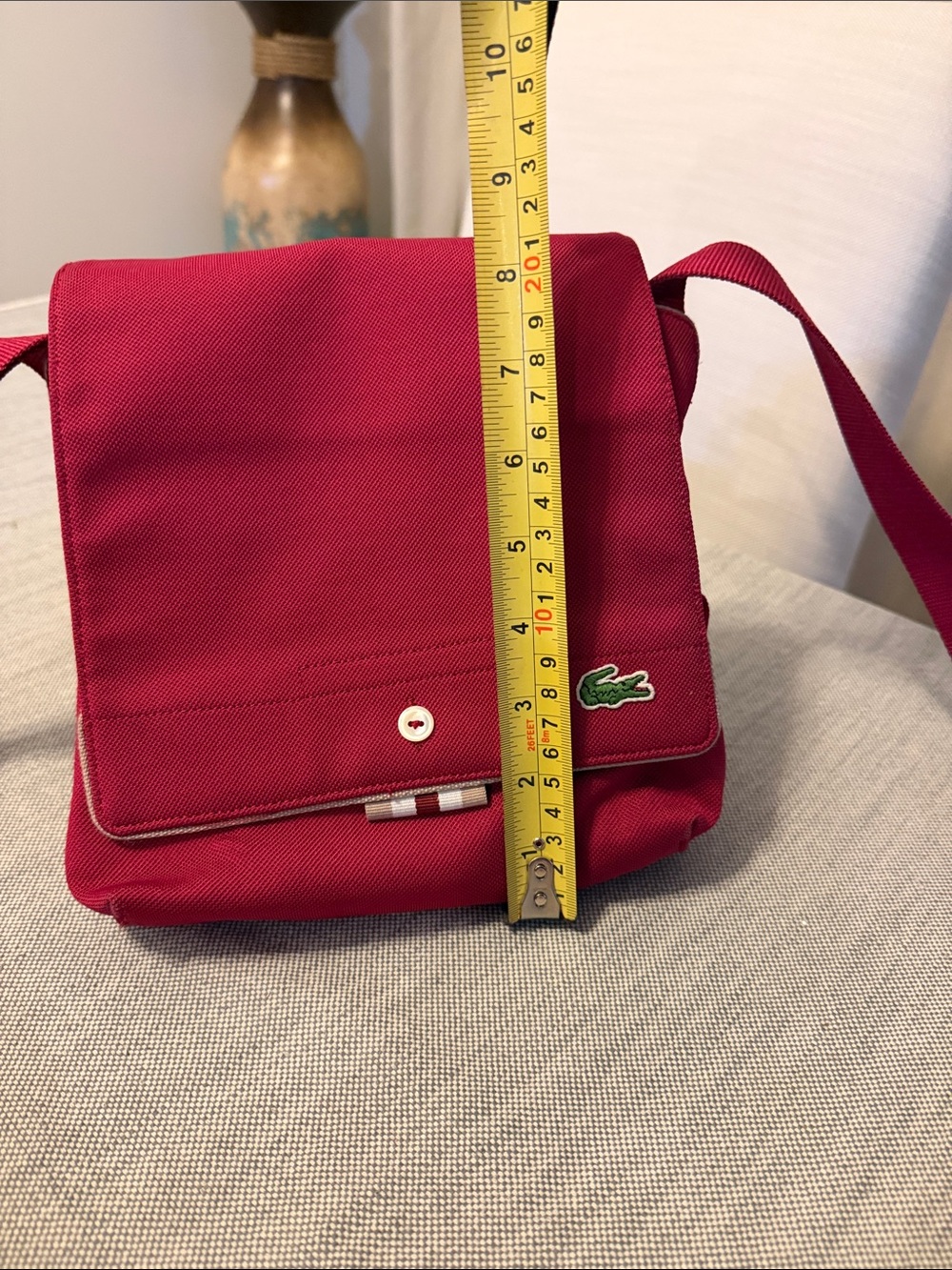 Lacoste Red Small Messenger Crossbody Bag - Picture 4 of 6